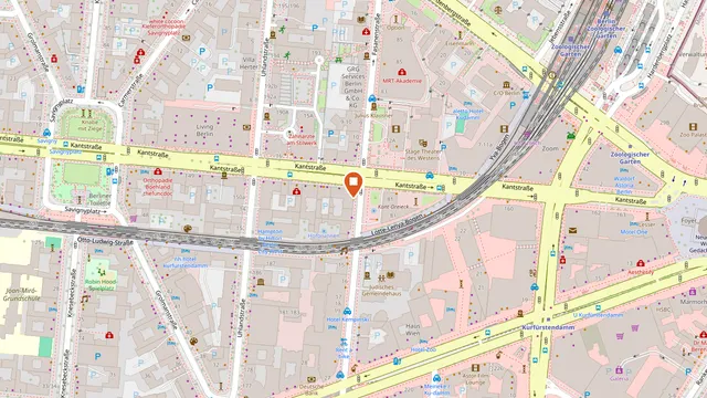 Map: ELVIAS location, Fasanenstraße 12, 10623 Berlin